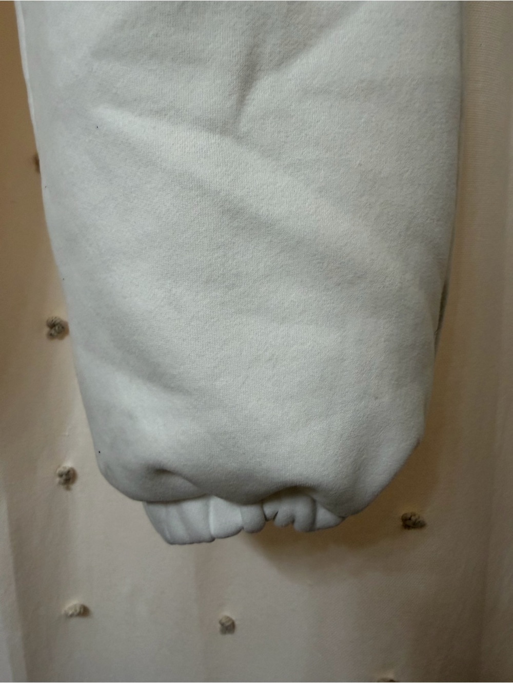 Comfrt Women's White Fleece Joggers - Picture 3 of 4